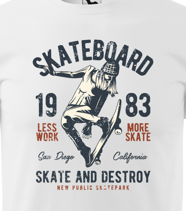 Tricou, idee de cadou, pentru pasionatii de skateboard, Skate and Destroy Public Park [2]