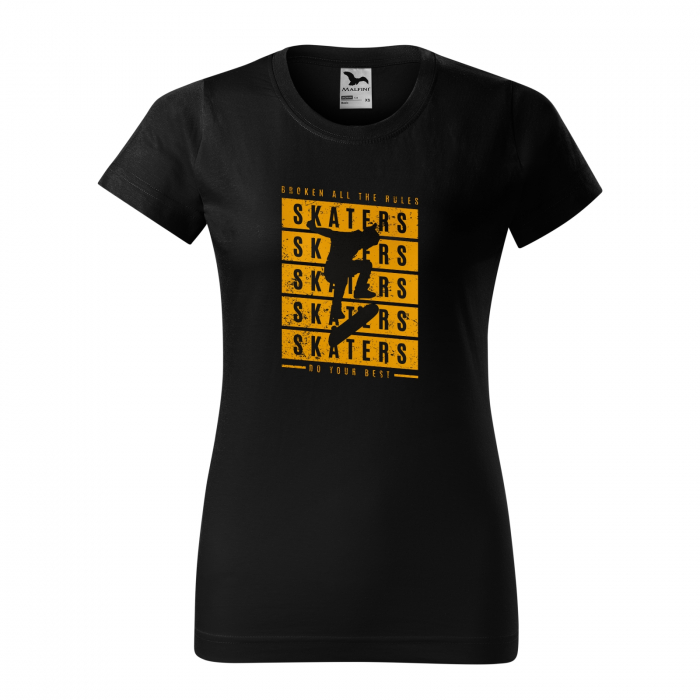Tricou, idee de cadou, pentru pasionatii de skateboard, Skate Broke all the Rules [1]