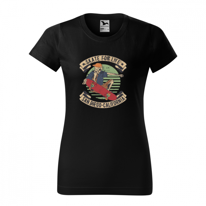 Tricou, idee de cadou, pentru pasionatii de skateboard, Skate for Life San Diego [1]