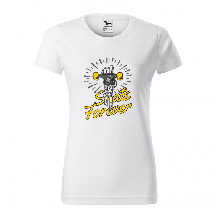 Tricou, idee de cadou, pentru pasionatii de skateboard, Skate Forever Bone Hand [1]
