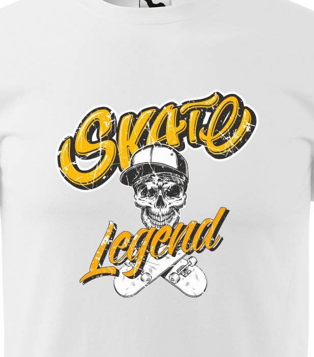 Tricou, idee de cadou, pentru pasionatii de skateboard, Skate Legend Skull [2]