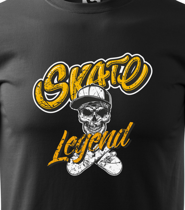 Tricou, idee de cadou, pentru pasionatii de skateboard, Skate Legend Skull [2]