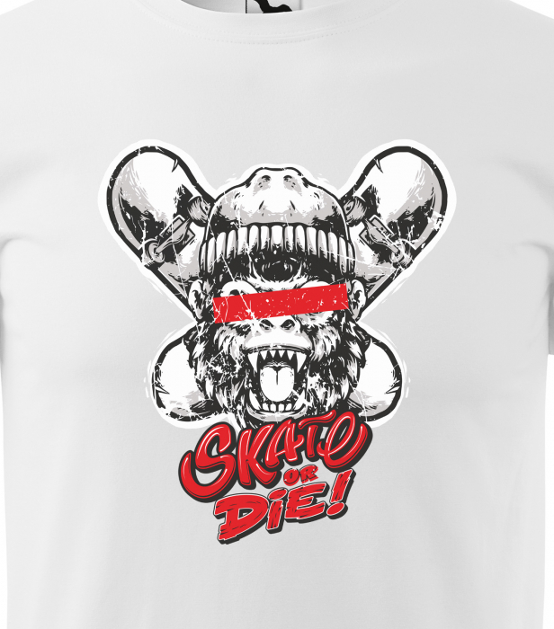 Tricou, idee de cadou, pentru pasionatii de skateboard, Skate Monkey [2]