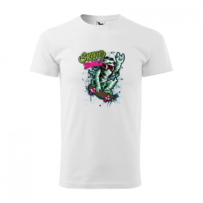 Tricou, idee de cadou, pentru pasionatii de skateboard, Skate or Die Mummy [1]