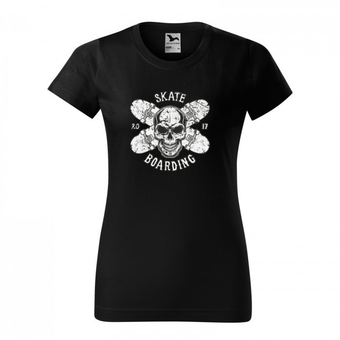 Tricou, idee de cadou, pentru pasionatii de skateboard, Skate Skull on Boards [1]
