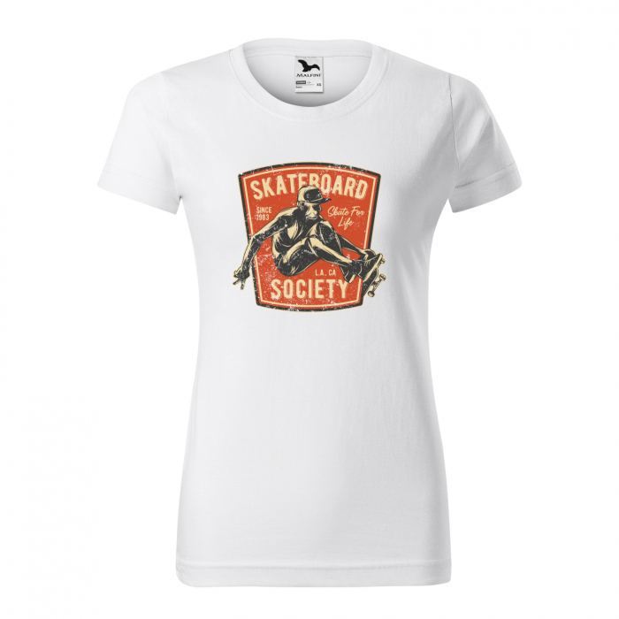 Tricou, idee de cadou, pentru pasionatii de skateboard, Skate Society Los Angeles [1]