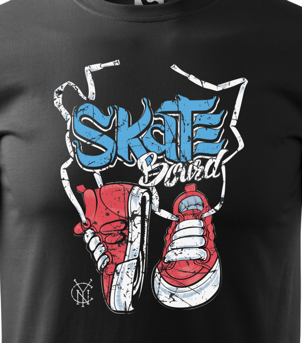 Tricou, idee de cadou, pentru pasionatii de skateboard, Skateboard and Sneakers [2]