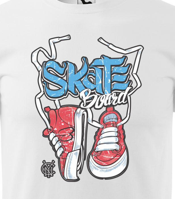 Tricou, idee de cadou, pentru pasionatii de skateboard, Skateboard and Sneakers [2]