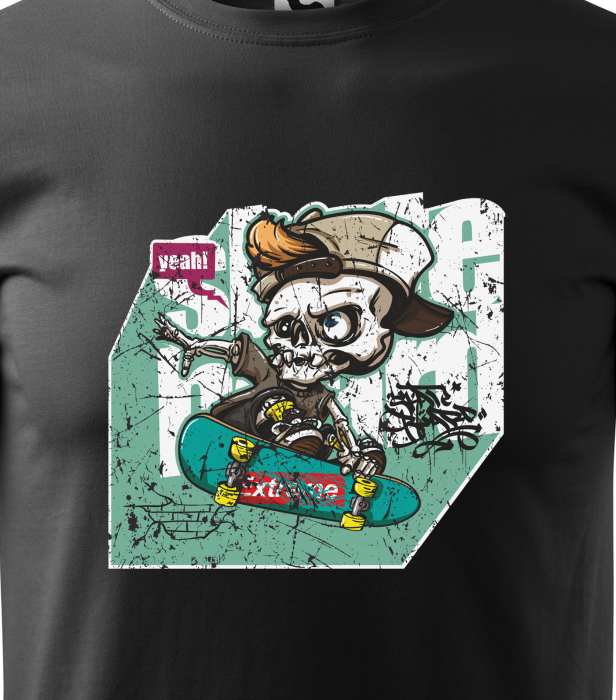 Tricou, idee de cadou, pentru pasionatii de skateboard, Skateboard Freak [2]