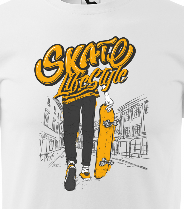 Tricou, idee de cadou, pentru pasionatii de skateboard, Skateboard is a Lifestyle [2]