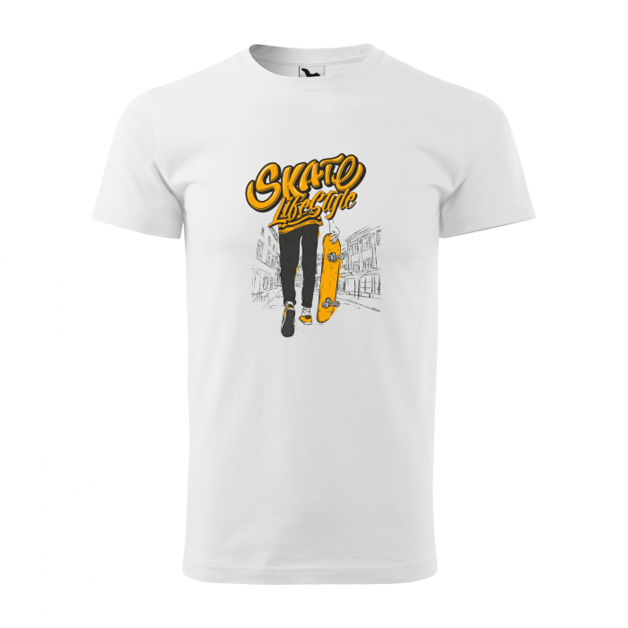 Tricou, idee de cadou, pentru pasionatii de skateboard, Skateboard is a Lifestyle [1]