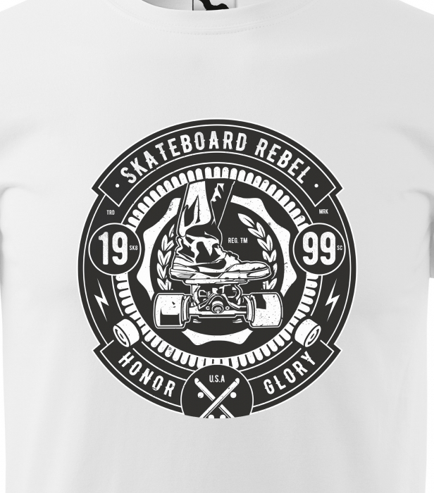 Tricou, idee de cadou, pentru pasionatii de skateboard, Skateboard Rebel [2]