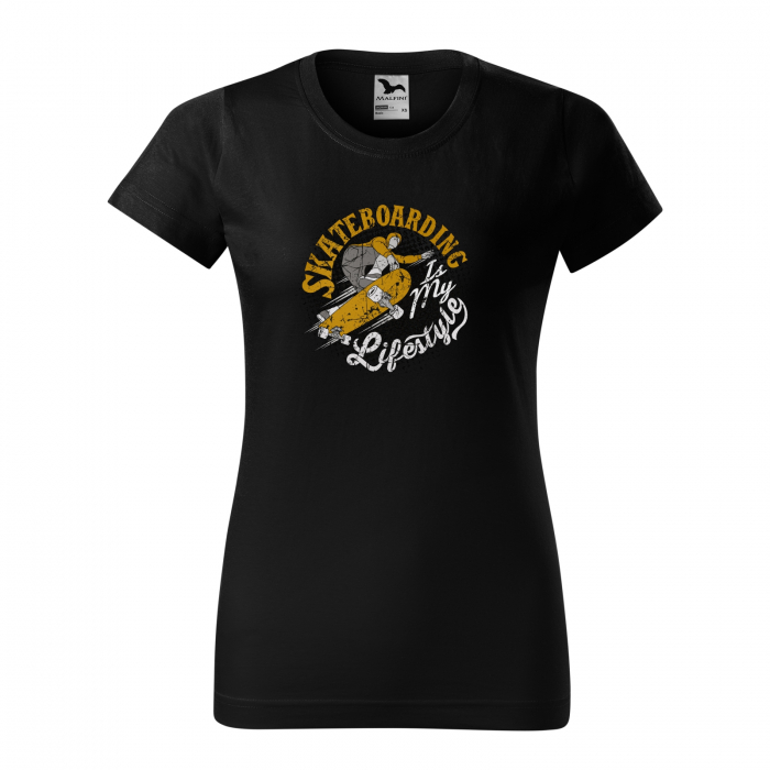 Tricou, idee de cadou, pentru pasionatii de skateboard, Skateboarding is My Lifestyle [1]