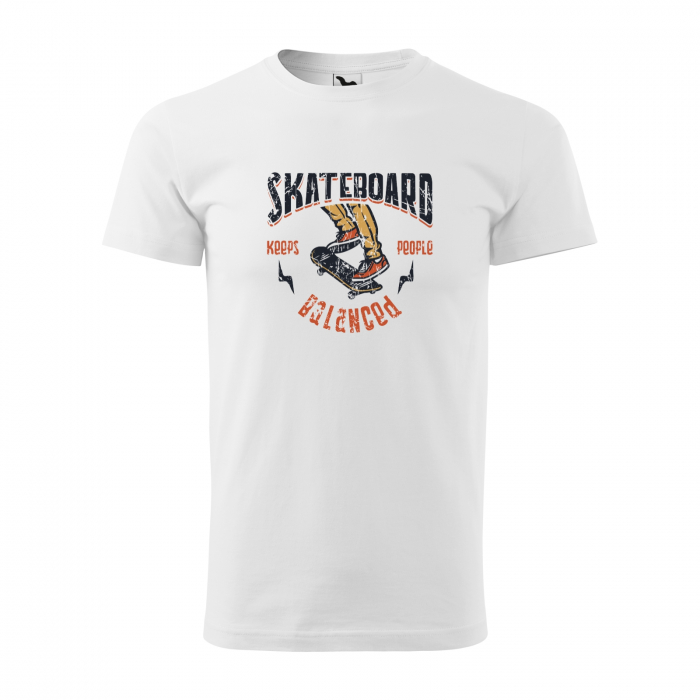 Tricou, idee de cadou, pentru pasionatii de skateboard, Skateboarding Keeps People Balancing [1]
