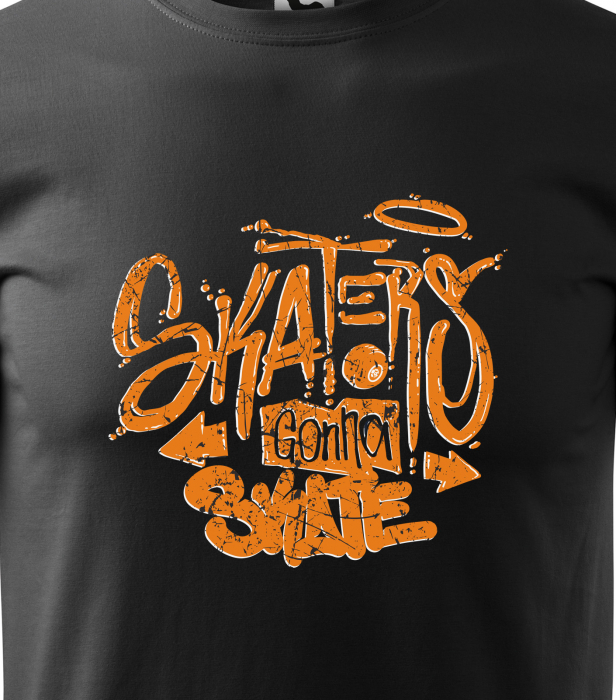 Tricou, idee de cadou, pentru pasionatii de skateboard, Skaters gonna Skate [2]