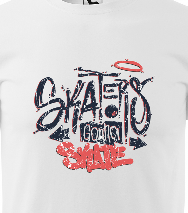 Tricou, idee de cadou, pentru pasionatii de skateboard, Skaters gonna Skate [2]