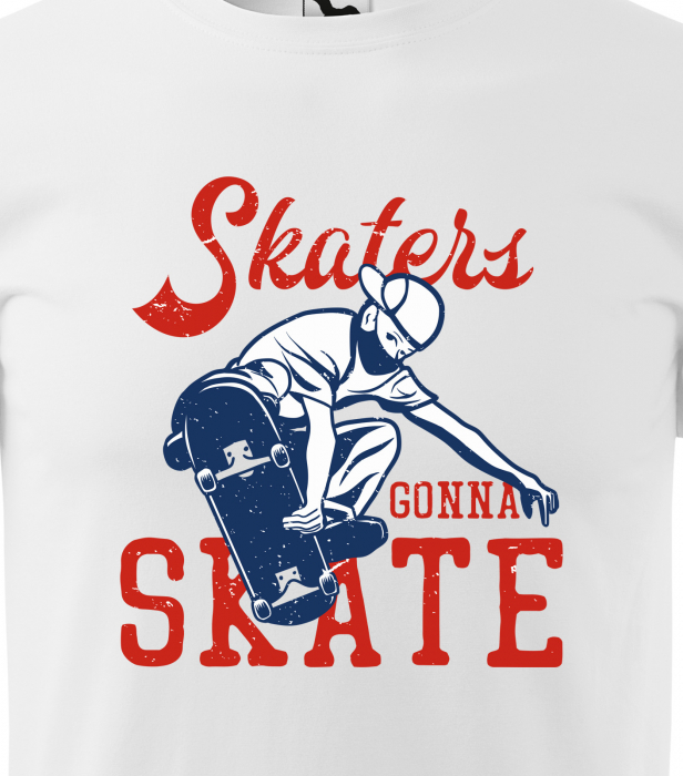 Tricou, idee de cadou, pentru pasionatii de skateboard, Skaters Gonna Skate With Mask [2]