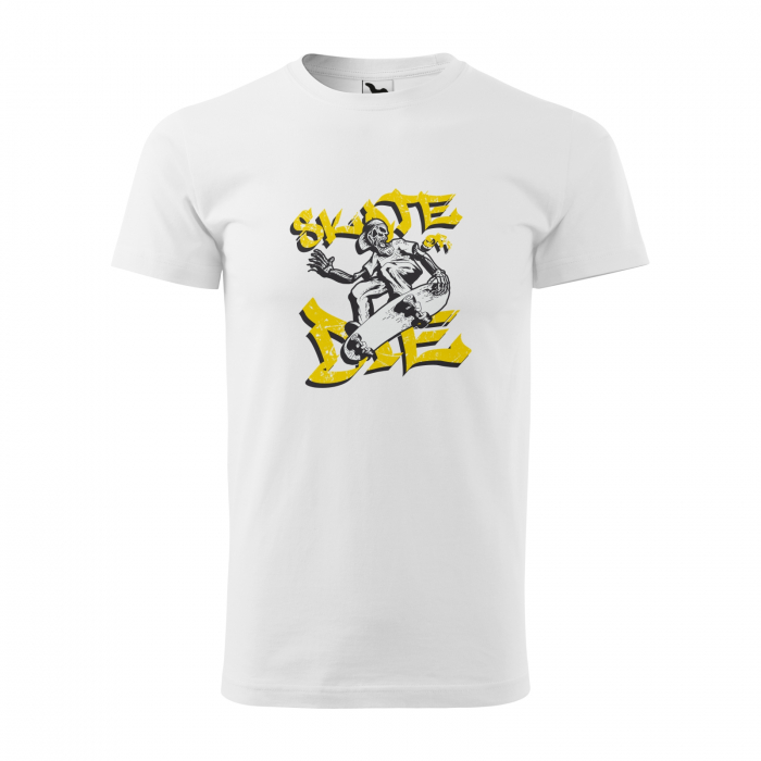 Tricou, idee de cadou, pentru pasionatii de skateboard, Skeleton Skate or Die [1]
