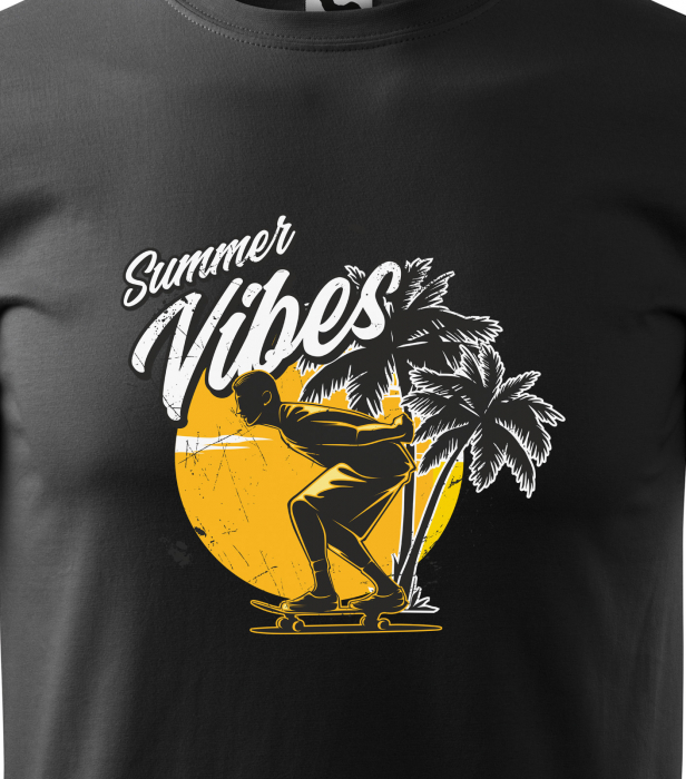 Tricou, idee de cadou, pentru pasionatii de skateboard, Summer Vibes [2]