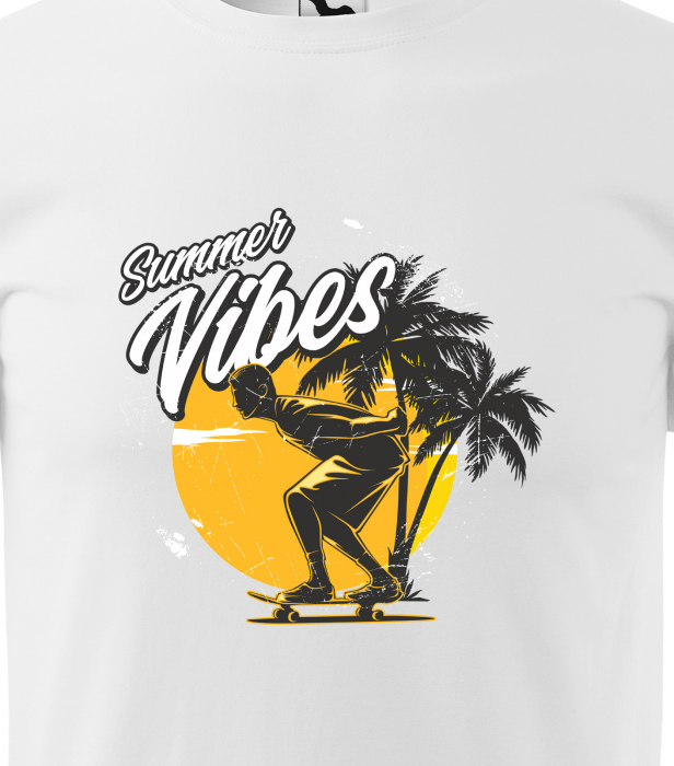 Tricou, idee de cadou, pentru pasionatii de skateboard, Summer Vibes [2]