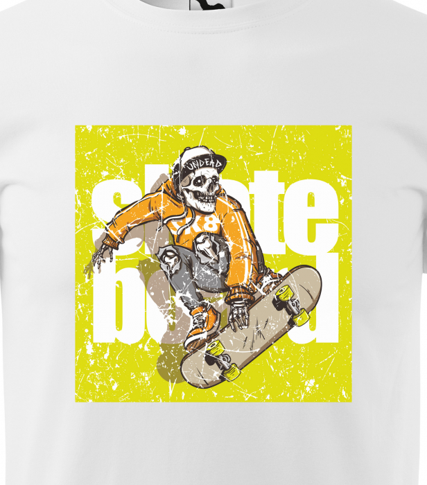 Tricou, idee de cadou, pentru pasionatii de skateboard, Undead Skateboard [2]