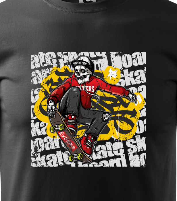 Tricou, idee de cadou, pentru pasionatii de skateboard, Undead Skaters [2]