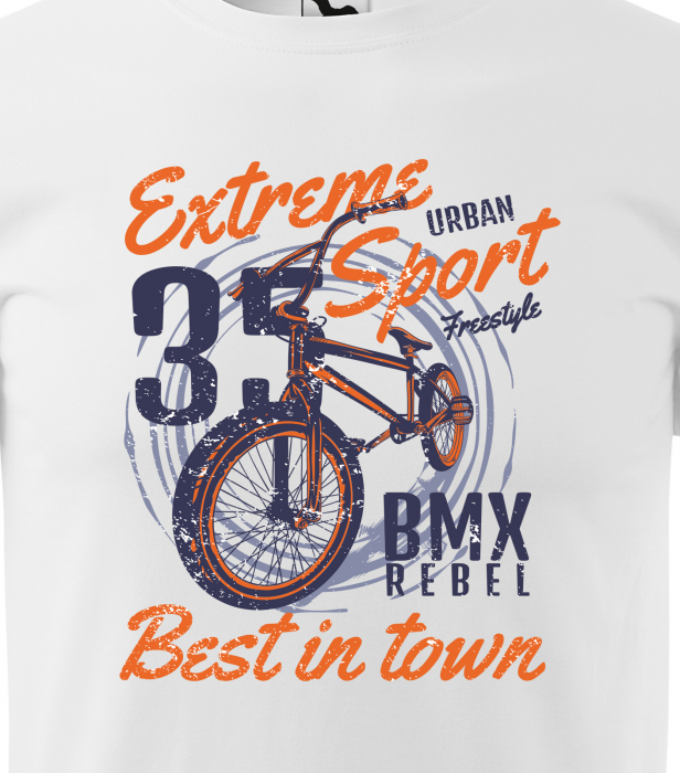 Tricou pentru biciclisti BMX, idee de cadou, BMX Extreme Sport Best in Town [2]