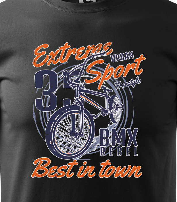 Tricou pentru biciclisti BMX, idee de cadou, BMX Extreme Sport Best in Town [2]