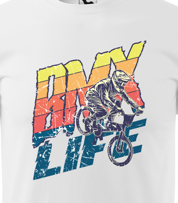 Tricou pentru biciclisti BMX, idee de cadou, BMX Life Colourfull [2]
