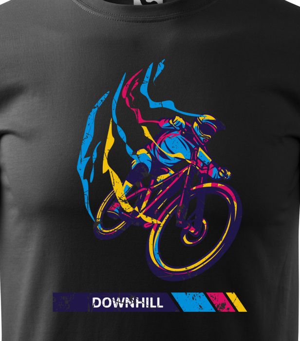 Tricou pentru biciclisti de downhill, idee de cadou, Colorfull Downhill [2]
