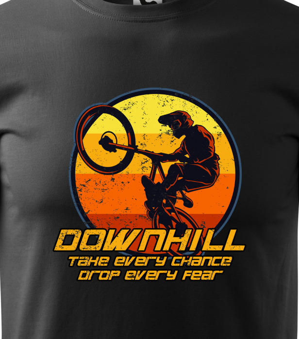 Tricou pentru biciclisti de downhill, idee de cadou, Drop Every Fear [2]