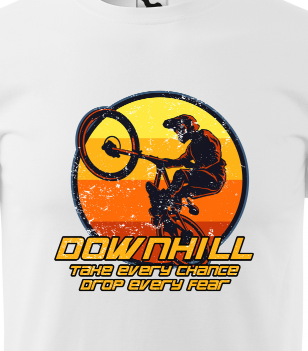 Tricou pentru biciclisti de downhill, idee de cadou, Drop Every Fear [2]
