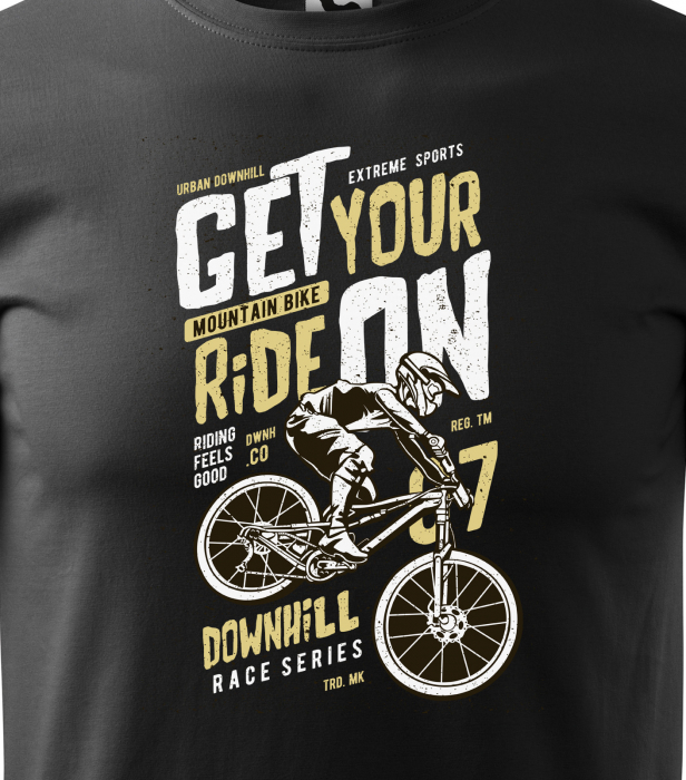Tricou pentru biciclisti de downhill, idee de cadou, Get Your Ride On [2]