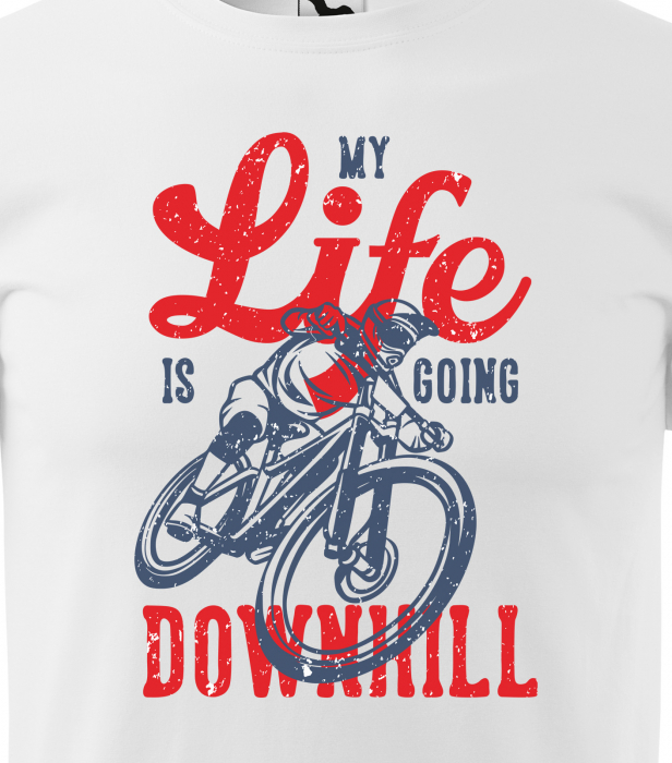 Tricou pentru biciclisti de downhill, idee de cadou, My Life is Going Downhill [2]