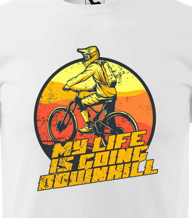 Tricou pentru biciclisti de downhill, idee de cadou, My Life Is Going Downhill Fast [2]
