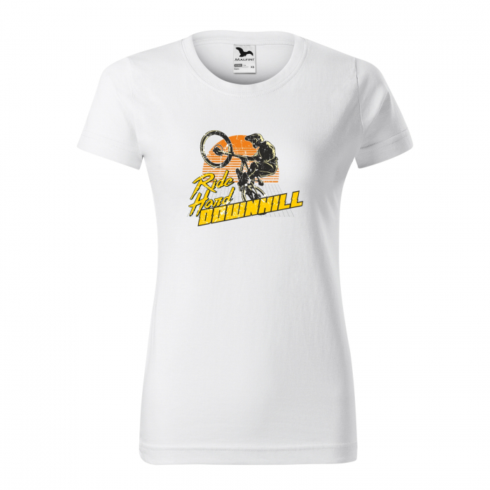 Tricou pentru biciclisti de downhill, idee de cadou, Ride Hard Downhill [1]