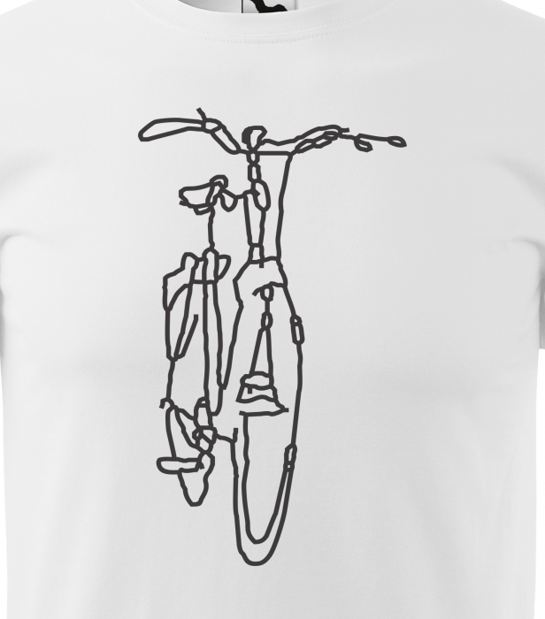 Tricou pentru biciclisti, idee de cadou, Bike Drawing [2]