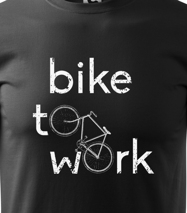 Tricou pentru biciclisti, idee de cadou, Bike to Work [2]