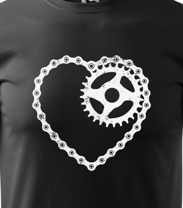 Tricou pentru biciclisti, idee de cadou, Chain Heart [2]