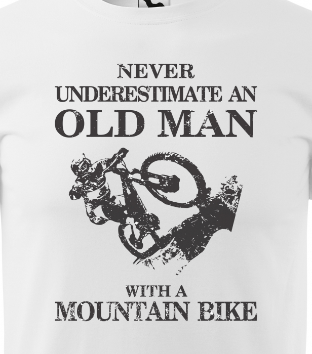 Tricou pentru biciclisti, idee de cadou, Old Man on Bike [2]