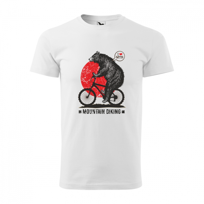 Tricou pentru biciclisti MTB, idee de cadou, Bear on Mountain Bike [1]