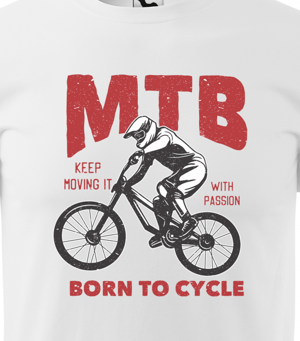 Tricou pentru biciclisti MTB, idee de cadou, Born to Cycle MTB [2]
