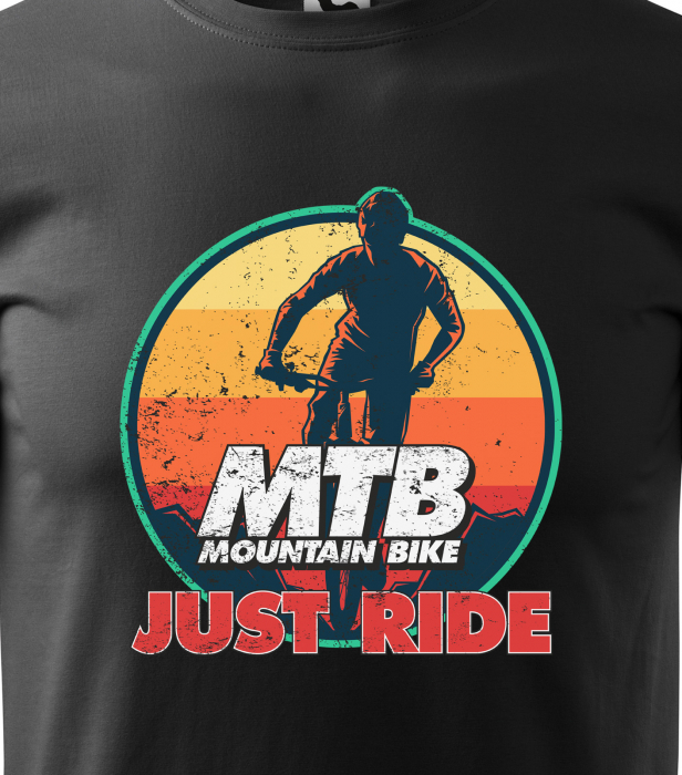 Tricou pentru biciclisti MTB, idee de cadou, Just Ride MTB [2]