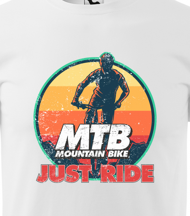 Tricou pentru biciclisti MTB, idee de cadou, Just Ride MTB [2]