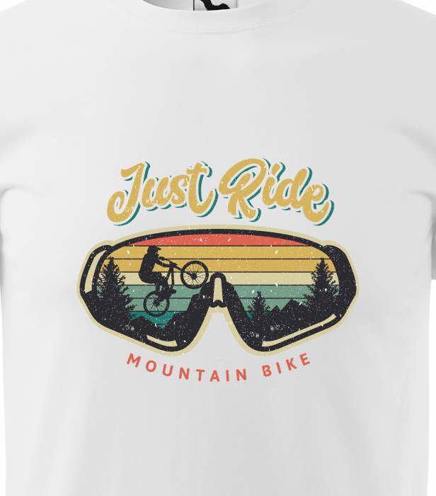 Tricou pentru biciclisti MTB, idee de cadou, Just Ride the Mountain [2]