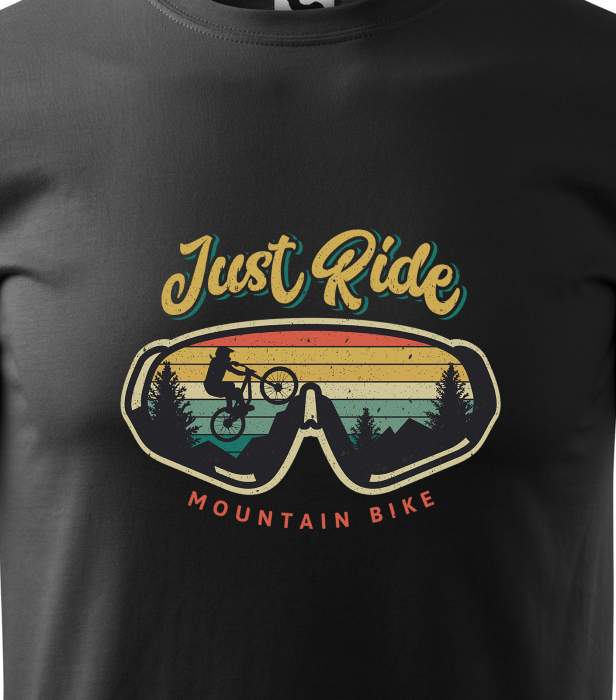 Tricou pentru biciclisti MTB, idee de cadou, Just Ride the Mountain [2]