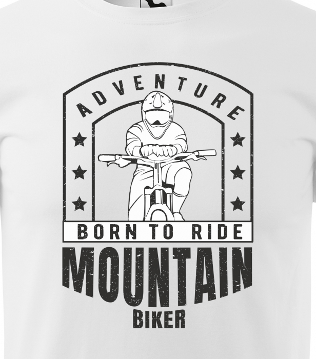 Tricou pentru biciclisti MTB, idee de cadou, Mountain Biker Born to Ride [2]