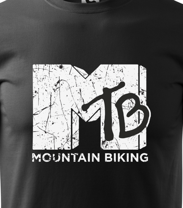 Tricou pentru biciclisti MTB, idee de cadou, MTB logo Mountain Biking [2]