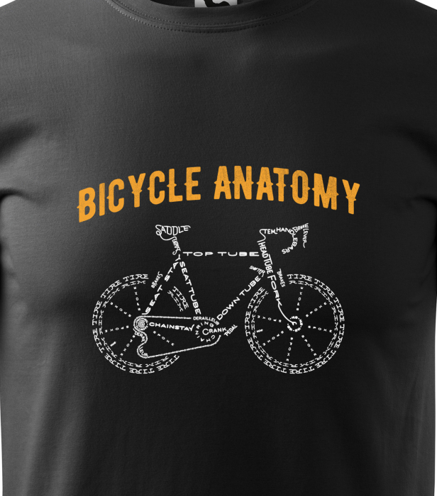 Tricou pentru biciclisti pasionati, idee de cadou, Bicycle Anatomy [2]