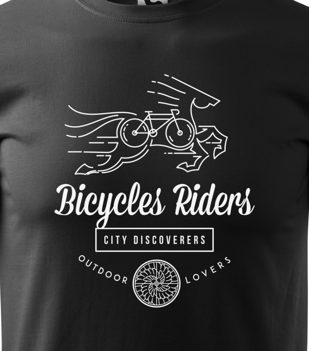 Tricou pentru biciclisti pasionati, idee de cadou, Bicycles Riders City Discoverers [2]